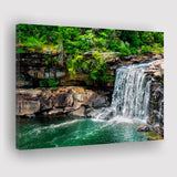 Forest Waterfall Canvas Prints Wall Art Decor - Painting Canvas,Home Decor, Ready to Hang