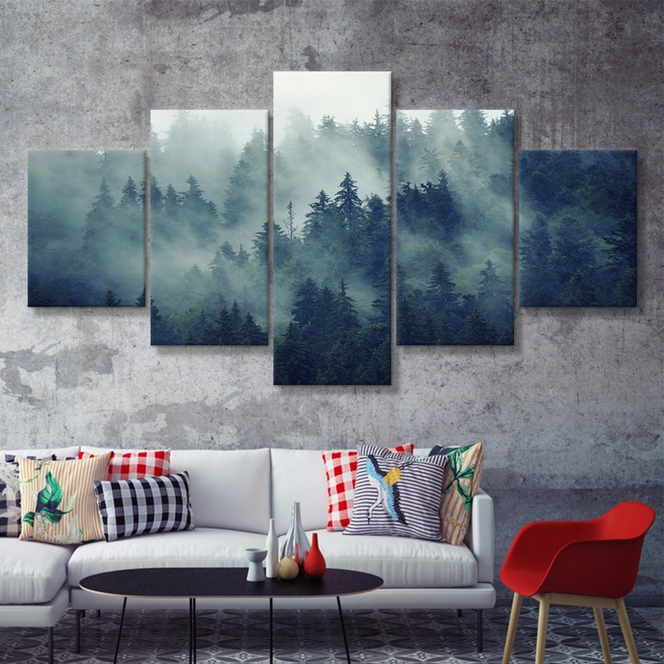 Forest 5 Piece Canvas Prints Wall Art Decor - Painting Canvas, Multi Panels