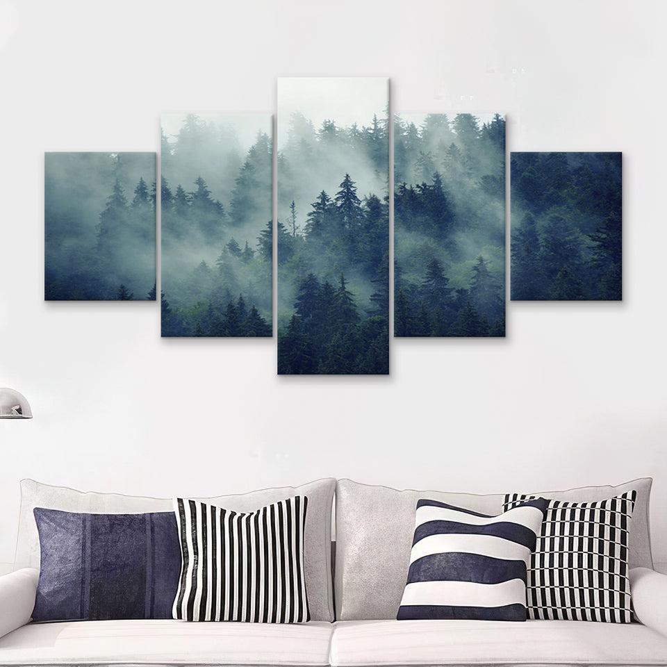 Forest 5 Piece Canvas Prints Wall Art Decor - Painting Canvas, Multi Panels