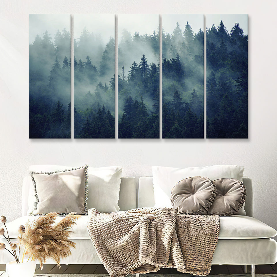 Forest 5 Piece B Canvas Prints Wall Art Decor - Painting Canvas, Multi Panels