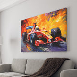 Formula 1 Oil Painting Art Grand Prix Acrylic Mixed Color Painting Canvas Prints Wall Art, Painting Art Home Decor