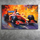 Formula 1 Oil Painting Art Grand Prix Acrylic Mixed Color Painting Canvas Prints Wall Art, Painting Art Home Decor