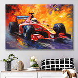 Formula 1 Oil Painting Art Grand Prix Acrylic Mixed Color Painting Canvas Prints Wall Art, Painting Art Home Decor