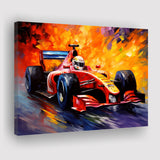 Formula 1 Oil Painting Art Grand Prix Acrylic Mixed Color Painting Canvas Prints Wall Art, Painting Art Home Decor