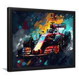Formula 1 Racing Car Painting Wall Art Framed Art Prints Wall Decor, Framed Picture, Large Art Prints