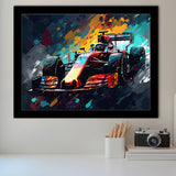 Formula 1 Racing Car Painting Wall Art Framed Art Prints Wall Decor, Framed Picture, Large Art Prints