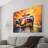 Formula One Oil Painting Art Grand Prix Colorful Canvas Prints Wall Art, Painting Art Home Decor