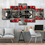 Formula One Formula 1 5 Pieces Canvas Prints Wall Art Decor - Painting Canvas, Mixed Canvas, Multi Panels