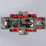 Formula One Formula 1 5 Pieces Canvas Prints Wall Art Decor - Painting Canvas, Mixed Canvas, Multi Panels