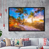 Fort Lauderdale Beach Florida Usa Dawn City Art Watercolor Framed Art Prints Wall Art Decor,Framed Picture