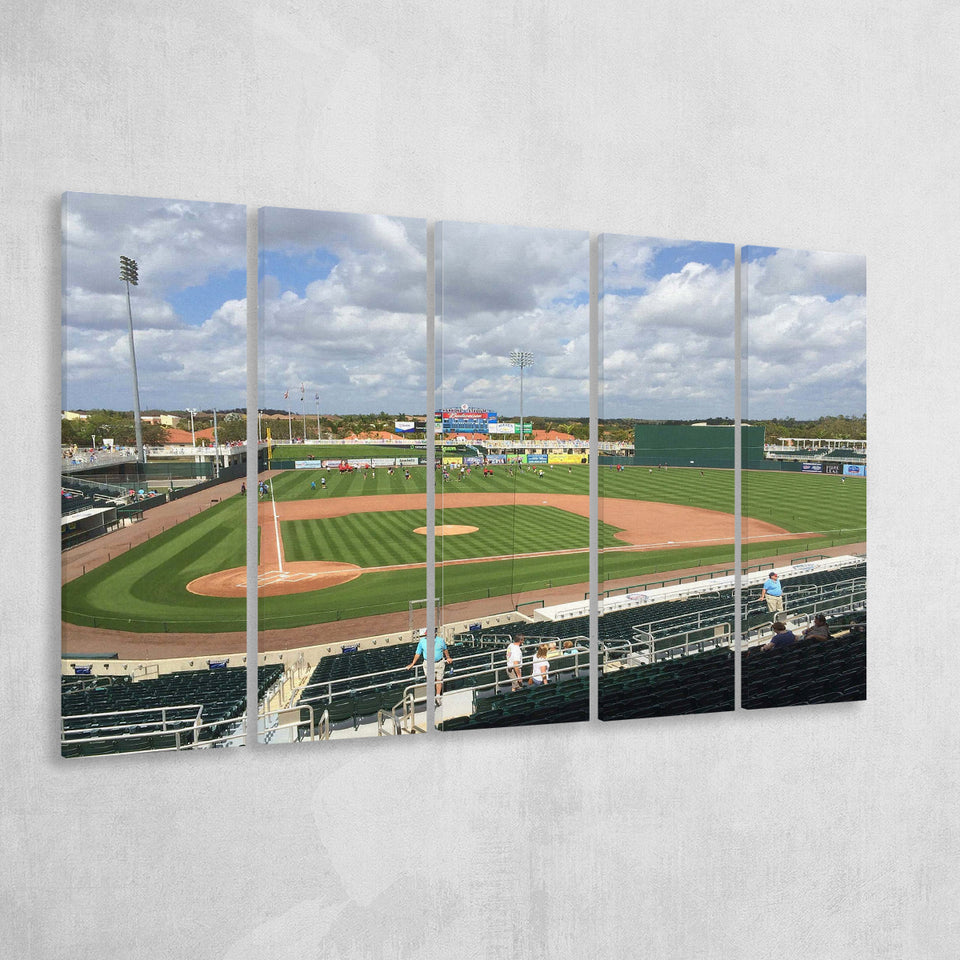Fort Myers Miracle Stadium Canvas Prints Hammond Stadium Wall Art,Multi Panels B,Sport Stadium Art Prints, Fan Gift
