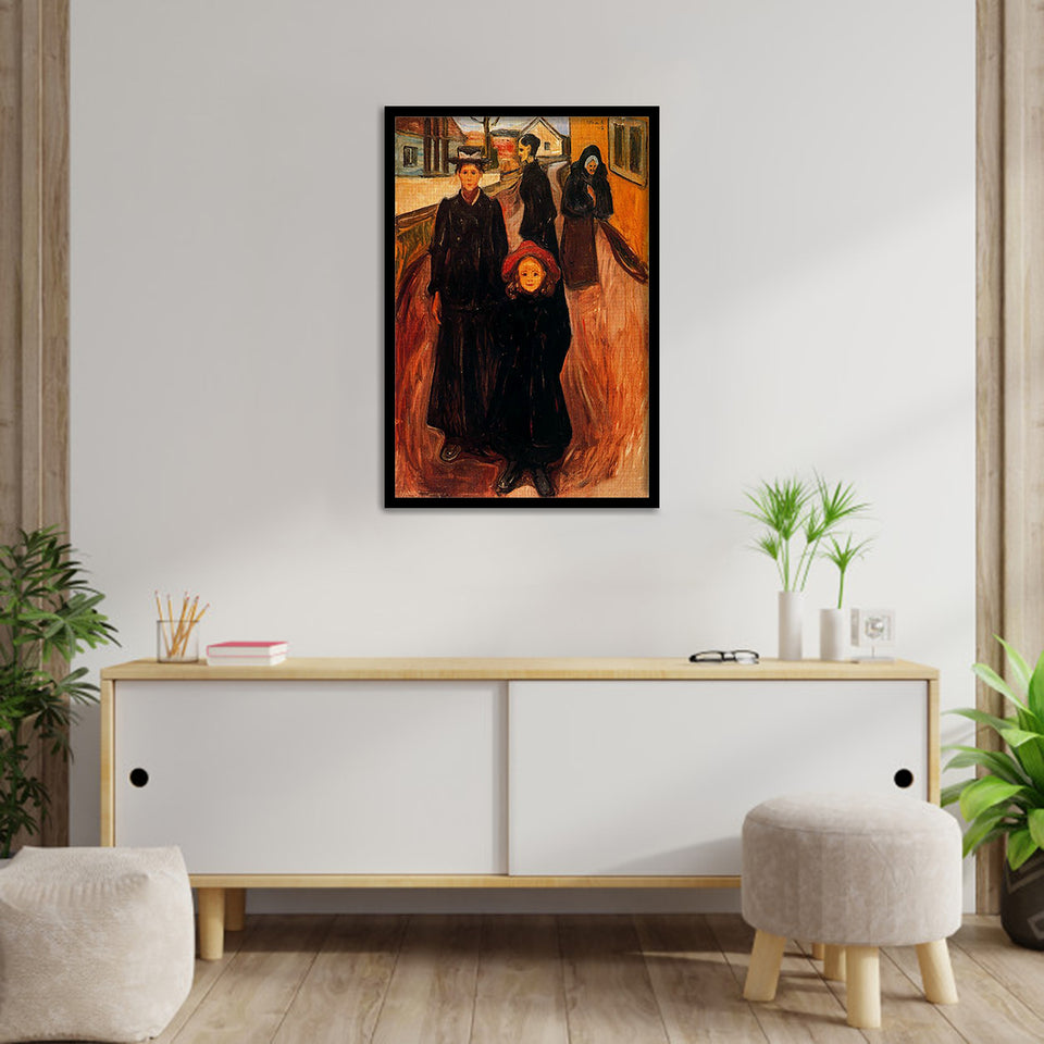 Four Ages In Life By Edward Munch-Art Print,Frame Art,Plexiglass Cover