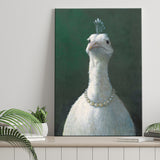 Fowl With Pearls, Animal Print, Canvas Prints Wall Art Home Decor, Ready to Hang