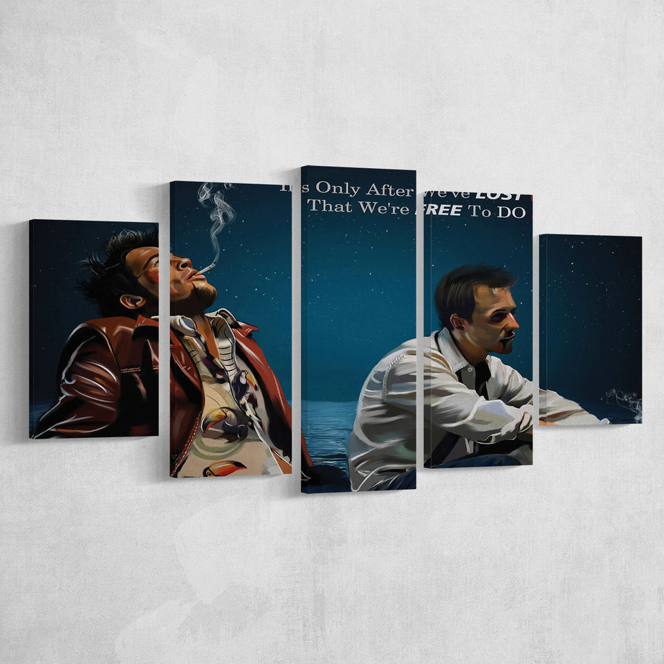 Free To Do Anything, Motivation Quote, Multi Panels, 5 Pieces, Canvas Prints Wall Art Home Decor