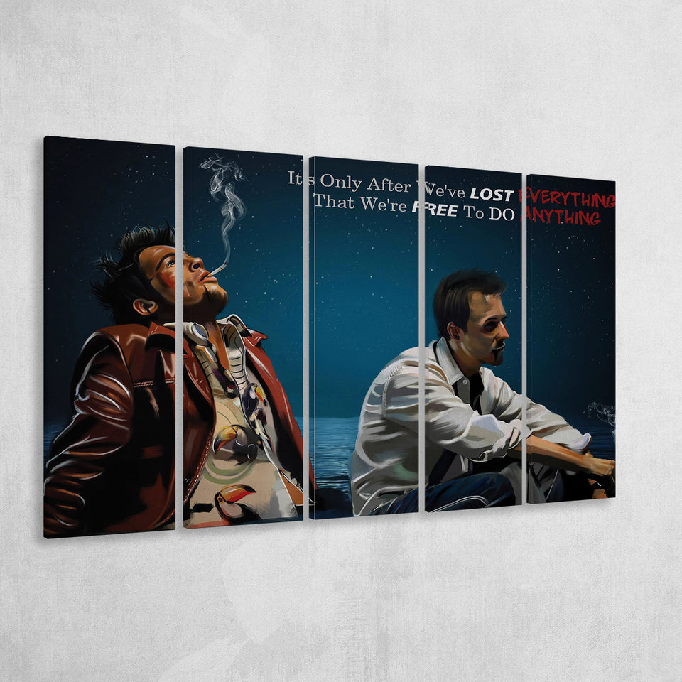 Free To Do Anything, Motivation Quote, Multi Panels, 5 Pieces B, Canvas Prints Wall Art Home Decor,X Large Canvas