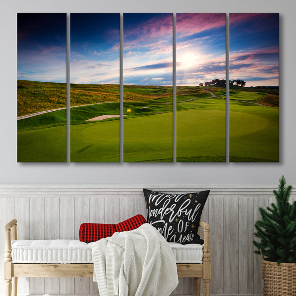 French Lick Resort Best Golf Resorts Courses, 5 Panels Extra Large Canvas Prints Wall Art Decor