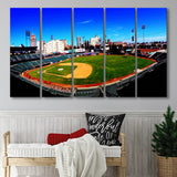 Fresno Grizzlies Wall Art Chukchansi Park Stadium Canvas Prints Baseball,Multi Panels B,Sport Stadium Art Prints, Fan Gift