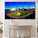 Fresno Grizzlies Wall Art Chukchansi Park Stadium Canvas Prints Baseball,Multi Panels B,Sport Stadium Art Prints, Fan Gift