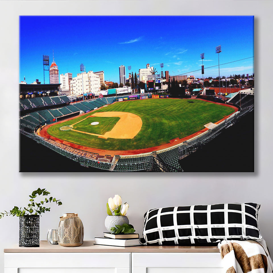 Fresno Grizzlies Wall Art Chukchansi Park Stadium Canvas Prints Baseball,Sport Stadium Art Prints, Fan Gift, Wall Decor