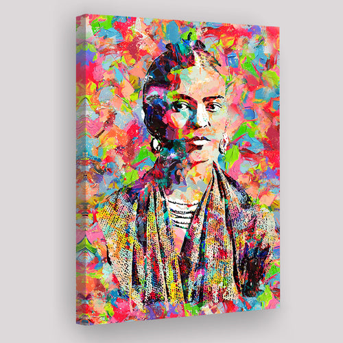 Frida Kahlo Portrait Abstract Colorful Canvas Prints Wall Art Home Decor - Painting Canvas,Art Prints, Ready to hang