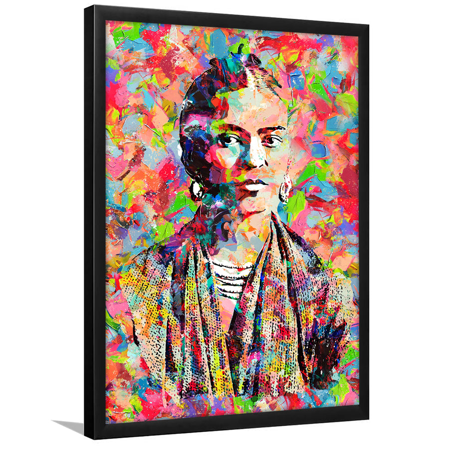 Frida Kahlo Portrait Abstract Colorful Framed Art Prints Wall Decor - Art Prints, Framed Picture,For Sale, Ready to hang