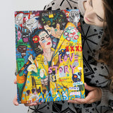 Frida And Diego Grafiti Street Art Banksy Style, Canvas Prints Wall Art Home Decor, Ready to Hang
