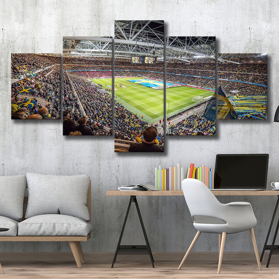 Friends Arena, Stadium Canvas, Sport Art, Large Canvas, Multi Panels, Canvas Prints Wall Art Decor