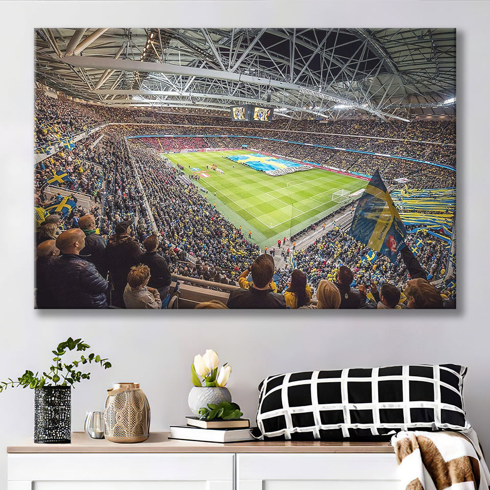 Friends Arena, Stadium Canvas, Sport Art, Gift for him, Fan Gift, Canvas Prints Wall Art Decor