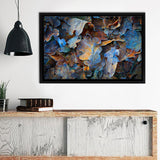 Frozen Oak Leafs  Framed Canvas Wall Art - Canvas Prints, Painting Canvas, For Sale