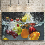 Fruit Splash Canvas Prints Wall Art - Painting Prints, Wall Decor, Art Prints