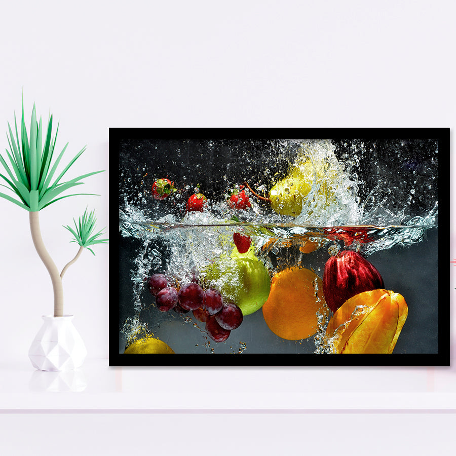 Fruit Splash Framed Art Prints Wall Decor - Painting Prints, Framed Picture