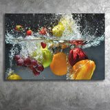 Fruit Splash Canvas Prints Wall Art - Painting Prints, Wall Decor, Art Prints