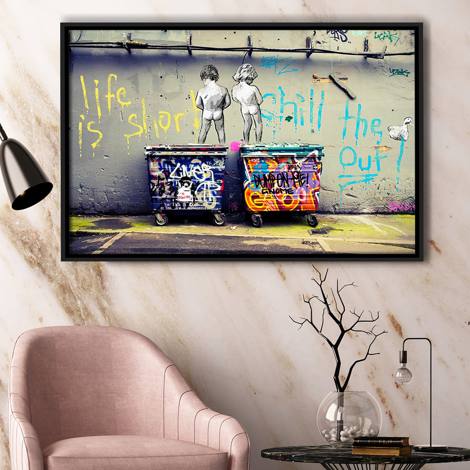 Funky Framed Canvas Prints Wall Art Decor, Framed Picture, Floating Frame