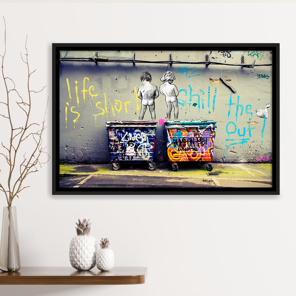 Funky Framed Canvas Prints Wall Art Decor, Framed Picture, Floating Frame