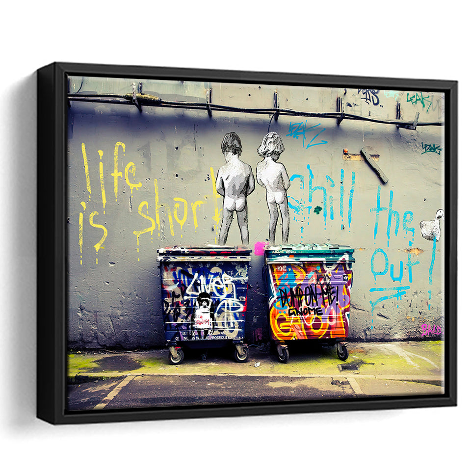 Funky Framed Canvas Prints Wall Art Decor, Framed Picture, Floating Frame