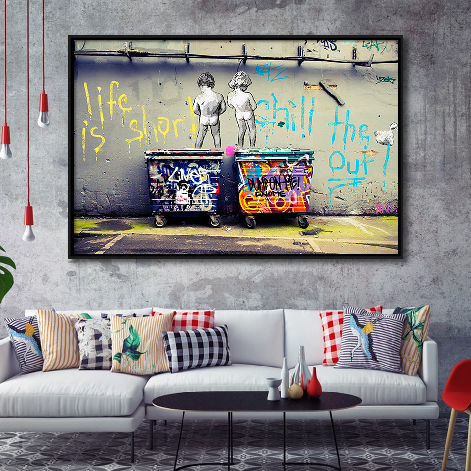 Funky Framed Canvas Prints Wall Art Decor, Framed Picture, Floating Frame