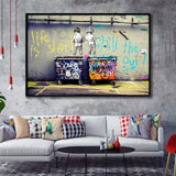 Funky Framed Canvas Prints Wall Art Decor, Framed Picture, Floating Frame