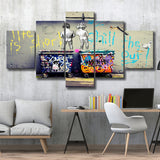 Funky 5 Piece Canvas Prints Wall Art Decor, Multi Panels, Mixed Canvas