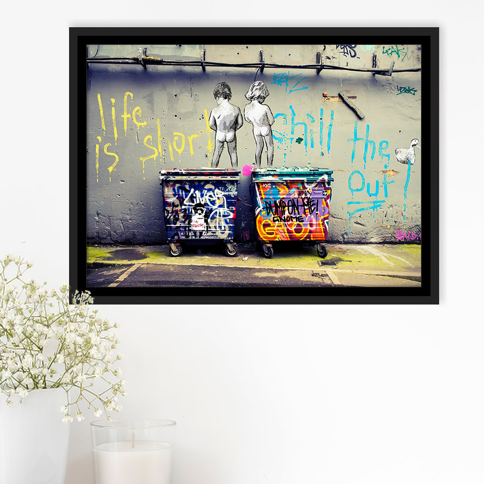 Funky Framed Canvas Prints Wall Art Decor, Framed Picture, Floating Frame