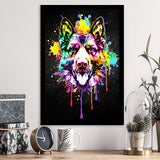 German Shepherd Pet House Decor Framed Art Print Wall Decor - Painting Art, Wall Art, Framed Picture, Black Frame