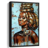 Gitana Framed Canvas Prints Wall Art Home Decor - Painting Canvas,Black Frame, Ready to hang