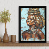 Gitana Framed Canvas Prints Wall Art Home Decor - Painting Canvas,Black Frame, Ready to hang
