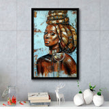 Gitana Framed Canvas Prints Wall Art Home Decor - Painting Canvas,Black Frame, Ready to hang