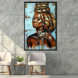 Gitana Framed Canvas Prints Wall Art Home Decor - Painting Canvas,Black Frame, Ready to hang