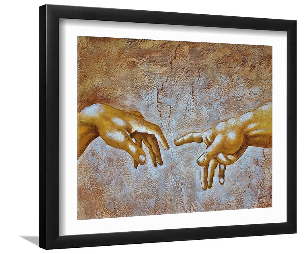 God in art Hand of God Creation of Adam Michelangelo-Art Print, Canvas Art,Framed Art,Plexiglass Cover
