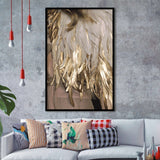 Golden Feathers Framed Art Prints Wall Decor - Art Prints, Framed Picture,For Sale, Ready to hang