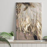 Golden Feathers Canvas Prints Wall Art Home Decor - Painting Canvas,Art Prints, Ready to hang