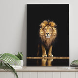 Golden Lion Canvas Prints Wall Art Home Decor - Painting Canvas,Art Prints, Ready to hang
