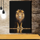 Golden Lion Canvas Prints Wall Art Home Decor - Painting Canvas,Art Prints, Ready to hang