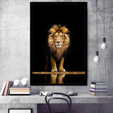 Golden Lion Framed Art Prints Wall Decor - Art Prints, Framed Picture,For Sale, Ready to hang